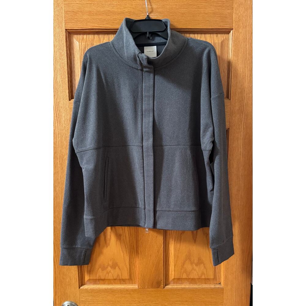 Varley Rozanna Midweight Knit Zip Jacket - Gray XL New - Picture 4 of 6